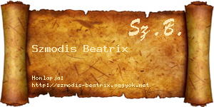 Szmodis Beatrix névjegykártya